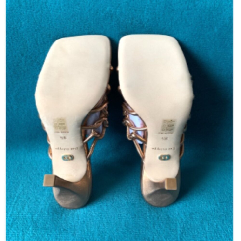 NIB Dee Ocleppo Leather Metallic Copper Caged Mule Sandals Belize 8.5 MSRP $375 - Picture 15 of 16